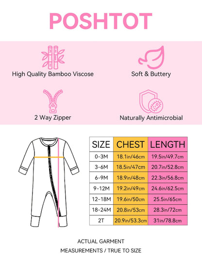Posh TOT Pool Floats Bamboo Baby Convertible Zippy Romper